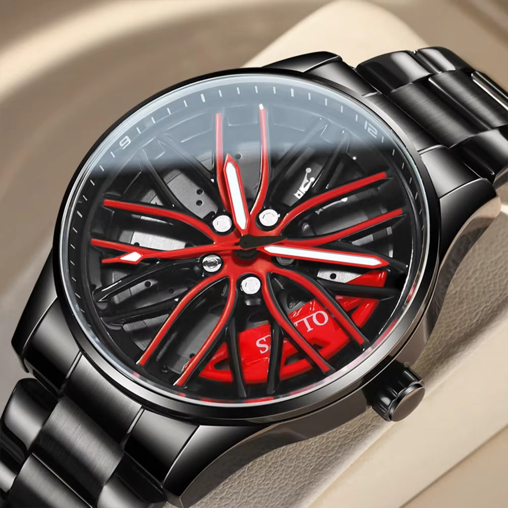 3D Car Wheel Moving Watch