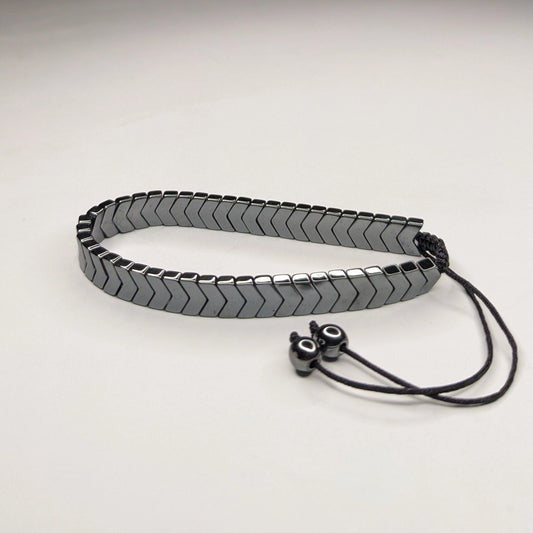 Hematite Arrow Bracelet with Free Minimal Italian Ring