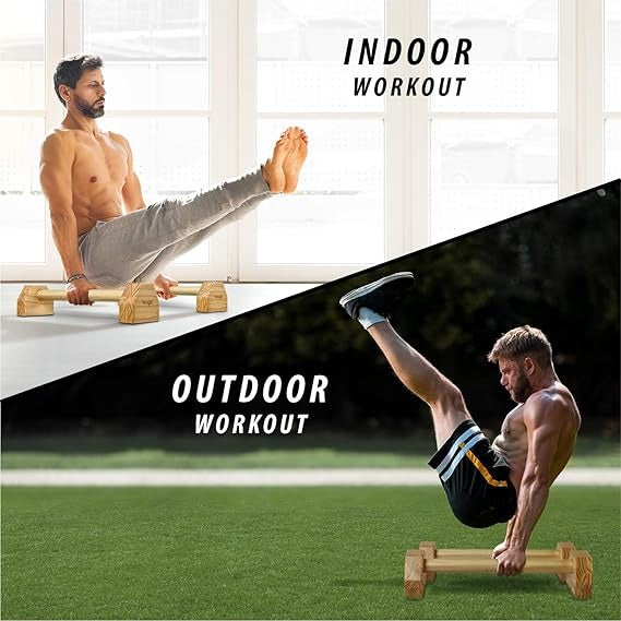 Wooden Parallettes for Calisthenics
