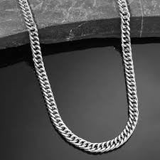 Silver Men's Chain with free Bracelet
