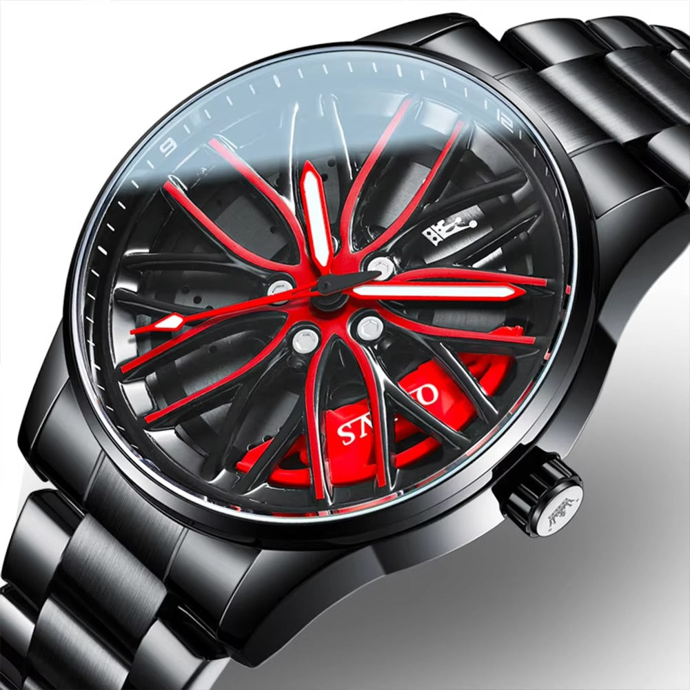 3D Car Wheel Moving Watch