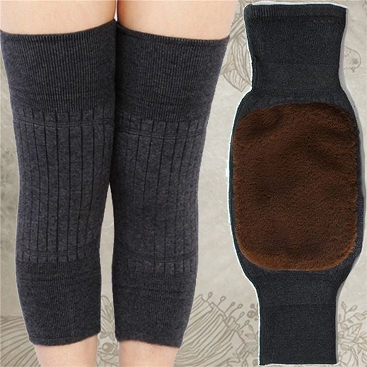 1 Pair of Cashmere Leg Warmers with Fleece Lining