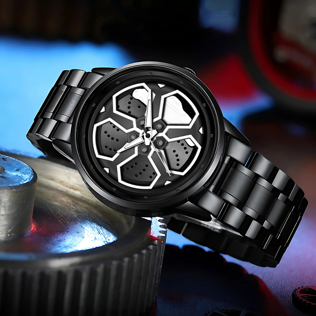 Rotating Wheel Dial Watch for Men