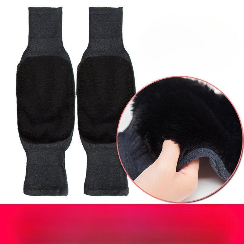 1 Pair of Cashmere Leg Warmers with Fleece Lining