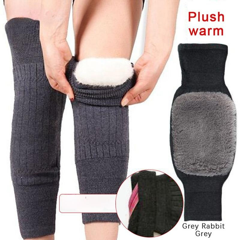 1 Pair of Cashmere Leg Warmers with Fleece Lining